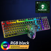 Kuiying T6 RGB gaming set | RGB keyboard and mouse | Gaming combo with lights | LED keyboard mouse set | RGB gamer gear set | T6 RGB backlit keyboard | Wired RGB gaming set | RGB setup for gamers | RGB light gaming kit | T6 gaming keyboard combo