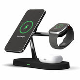 5-in-1 magnetic wireless charger | Multi-device magnetic charger | Magnetic charging station 5-in-1 | Wireless charger for phone and watch | 5-in-1 fast magnetic charger | Magnetic dock with wireless charging | All-in-one wireless charging pad | Magnetic wireless charger for Apple | Desktop 5-in-1 magnetic charger | Magnetic charger stand with LED