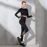 Fashion long sleeve sexy gym suit - Smartx6