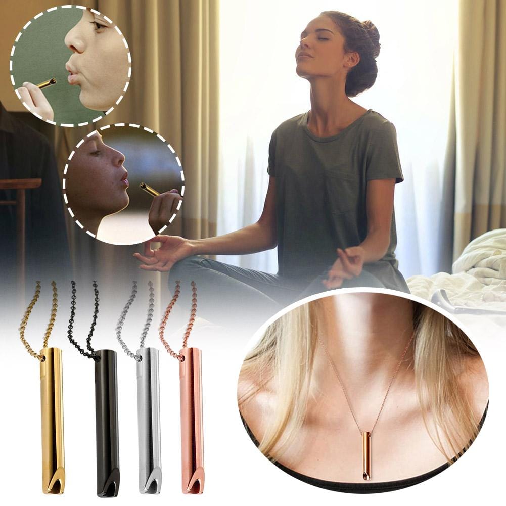 Breathing necklace stress relief | Calm necklace for deep breathing | Stress relief breathing pendant | Mindful breathing necklace tool | Anxiety relief breathing necklace | Relaxation necklace for calm focus | Breathing tool pendant necklace | Wearable stress relief necklace | Deep breath necklace for meditation | Anti-anxiety breathing jewelry