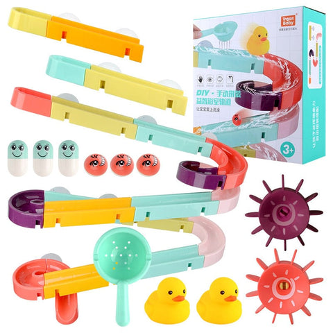 Kids Bath Toys Wall Suction Cup Marble Race Run TrackToy - Smartx6