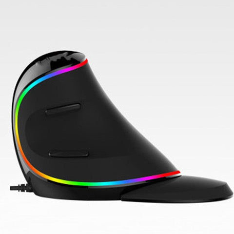 Vertical ergonomic RGB wired mouse | RGB vertical mouse for wrist support | Wired ergonomic gaming mouse | LED vertical mouse with RGB lights | Comfort grip RGB wired mouse | Vertical mouse with glowing design | RGB wired mouse for carpal relief | Ergonomic RGB mouse for desktop | Gaming-style vertical wired mouse