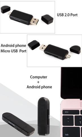 3-in-1 smart card reader | Multi-port memory card reader | USB card reader for SD/TF/Sim | All-in-one smart card reader | Compact 3-in-1 card adapter | Plug-and-play card reader | Portable smart card reader | Triple slot card reader device | Universal 3-in-1 card reader