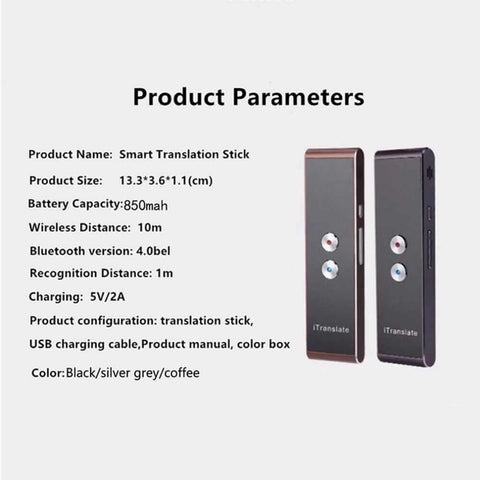 Portable language translator tool | Real-time voice translator device | Smart translator for travel | Handheld language translator | Instant translation tool | Compact speech translator | Pocket translator for global travel | Two-way voice translator | Digital translator for multiple languages | Travel-friendly language device
