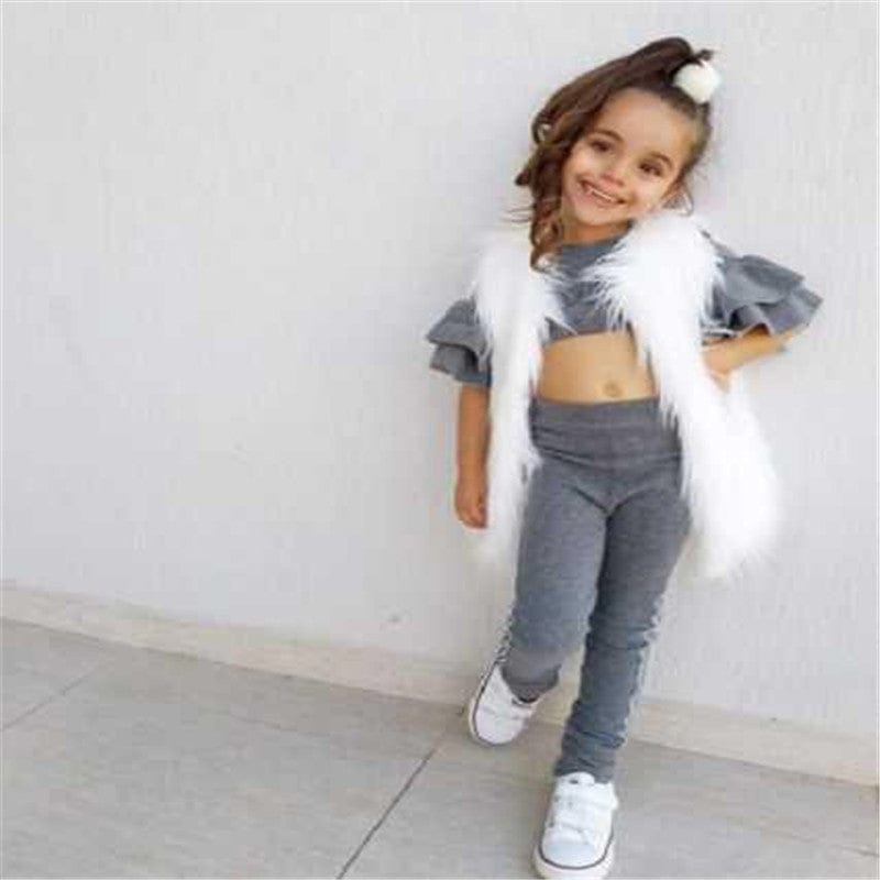 Autumn Kids Baby Girls t shirt Pants Outfits girl Clothes 2P - Smartx6