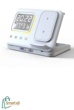 15W Wireless Chargers Stand 5 In1 LED Digital Alarm Clock Fast Charging Dock Station - Smartx6