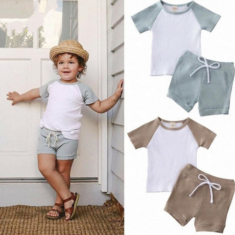 Shirt Shorts 2pcs For Baby Clothes Boy Kids Boys Clothing - Smartx6