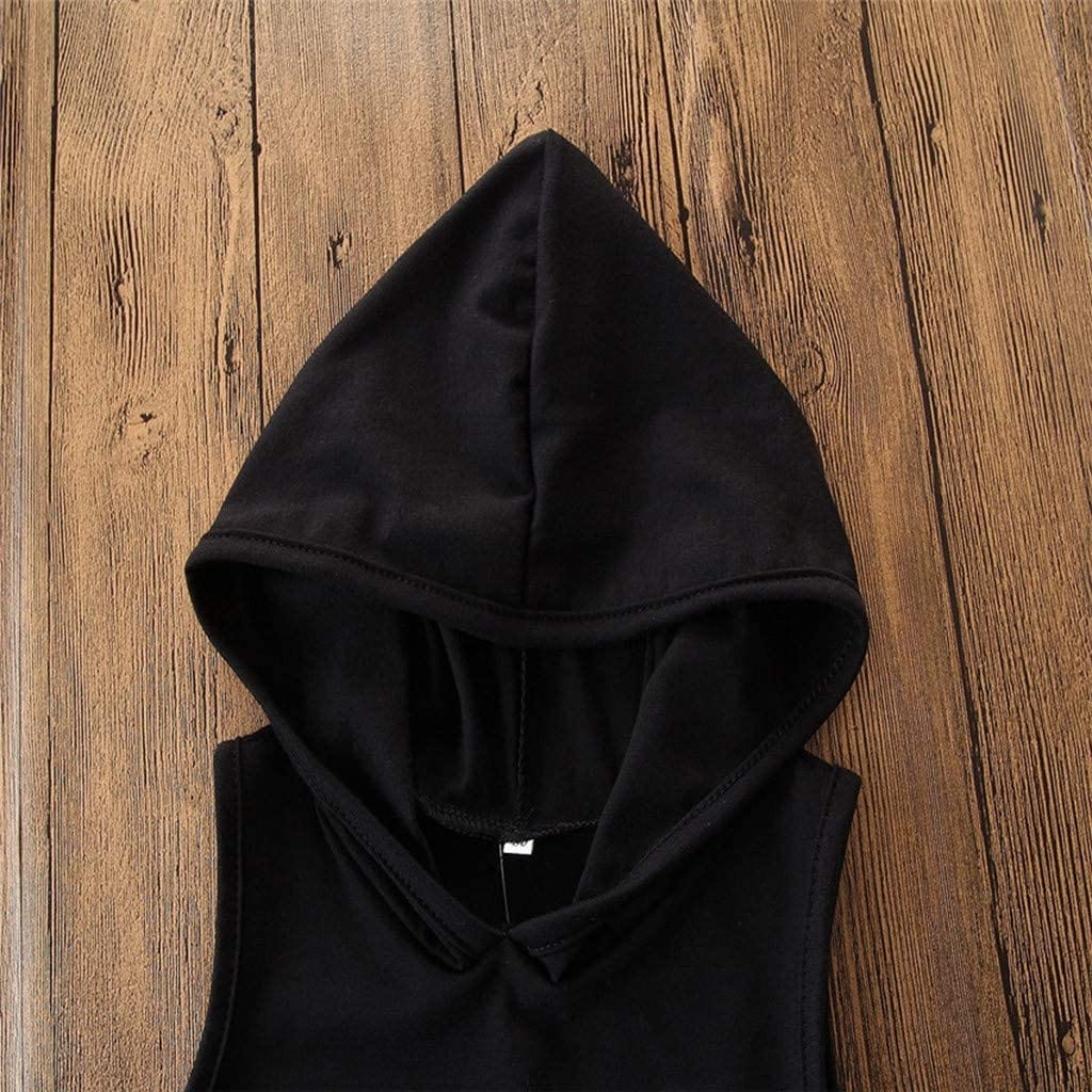2PCS Toddler Kids Baby Boy Sleeveless Hooded Clothes T-shirt Tops Camo Pants Outfits - Smartx6