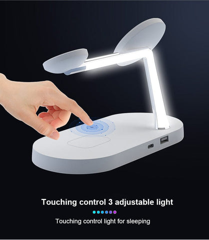 5-in-1 magnetic wireless charger | Multi-device magnetic charger | Magnetic charging station 5-in-1 | Wireless charger for phone and watch | 5-in-1 fast magnetic charger | Magnetic dock with wireless charging | All-in-one wireless charging pad | Magnetic wireless charger for Apple | Desktop 5-in-1 magnetic charger | Magnetic charger stand with LED