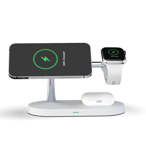 5-in-1 magnetic wireless charger | Multi-device magnetic charger | Magnetic charging station 5-in-1 | Wireless charger for phone and watch | 5-in-1 fast magnetic charger | Magnetic dock with wireless charging | All-in-one wireless charging pad | Magnetic wireless charger for Apple | Desktop 5-in-1 magnetic charger | Magnetic charger stand with LED