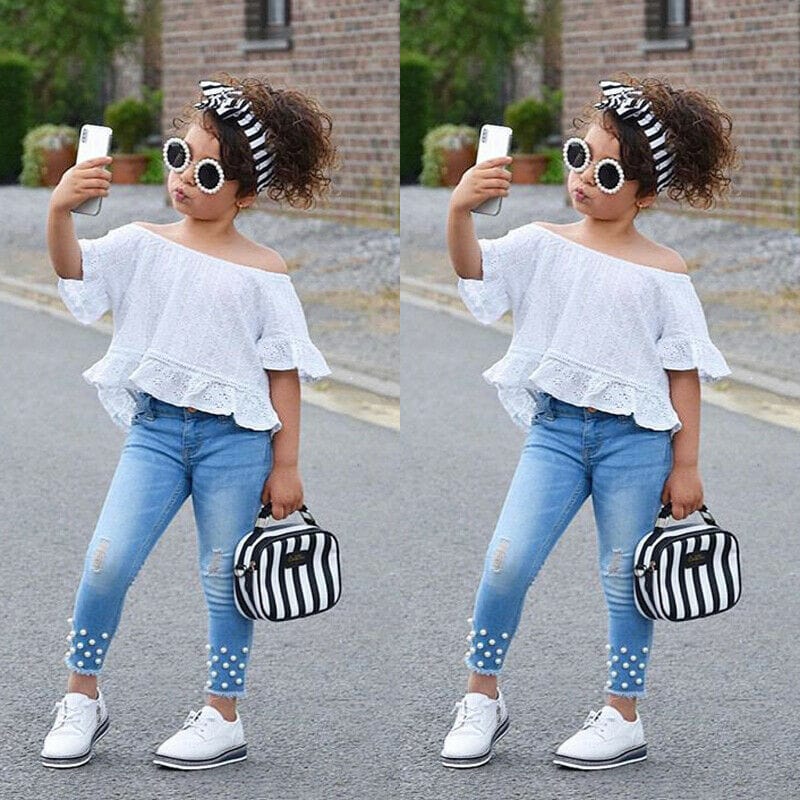 Shirt Shorts Girls Girl Kids Clothes For Baby Set Children - Smartx6