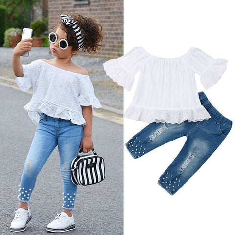 Shirt Shorts Girls Girl Kids Clothes For Baby Set Children - Smartx6