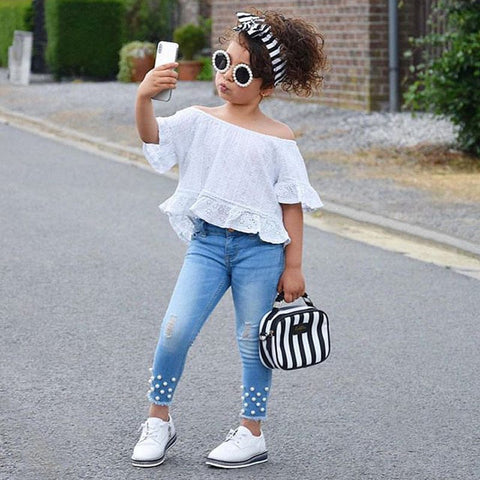 Shirt Shorts Girls Girl Kids Clothes For Baby Set Children - Smartx6