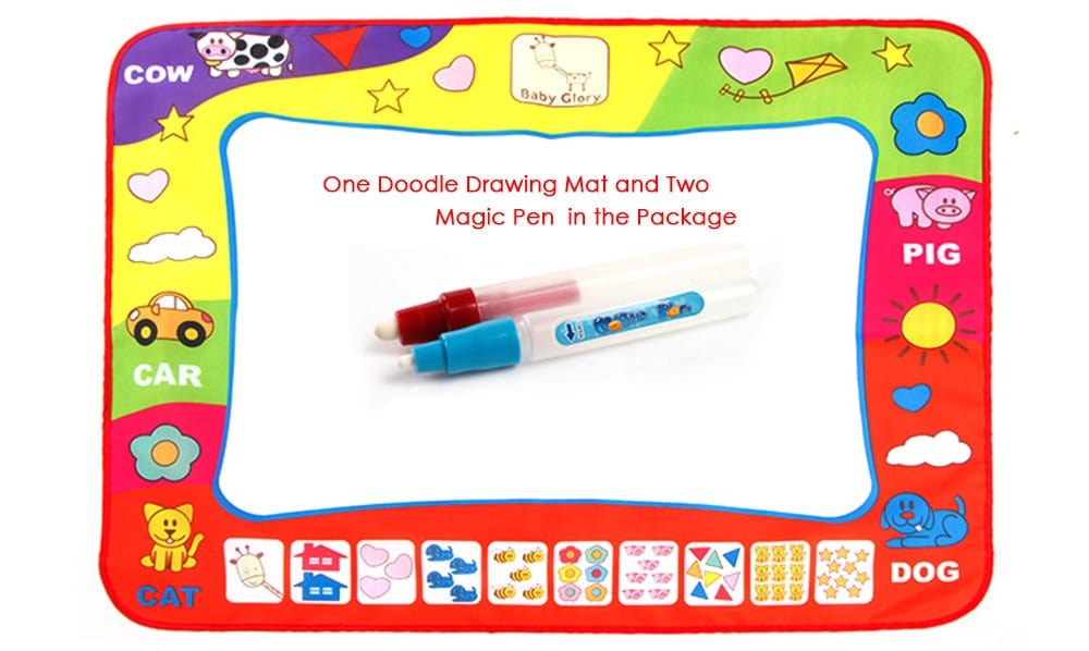 80 x 60cm Baby Kids Add Water with Magic Pen Doodle Painting Drawing Play Mat Toy - Smartx6