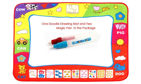 80 x 60cm Baby Kids Add Water with Magic Pen Doodle Painting Drawing Play Mat Toy - Smartx6