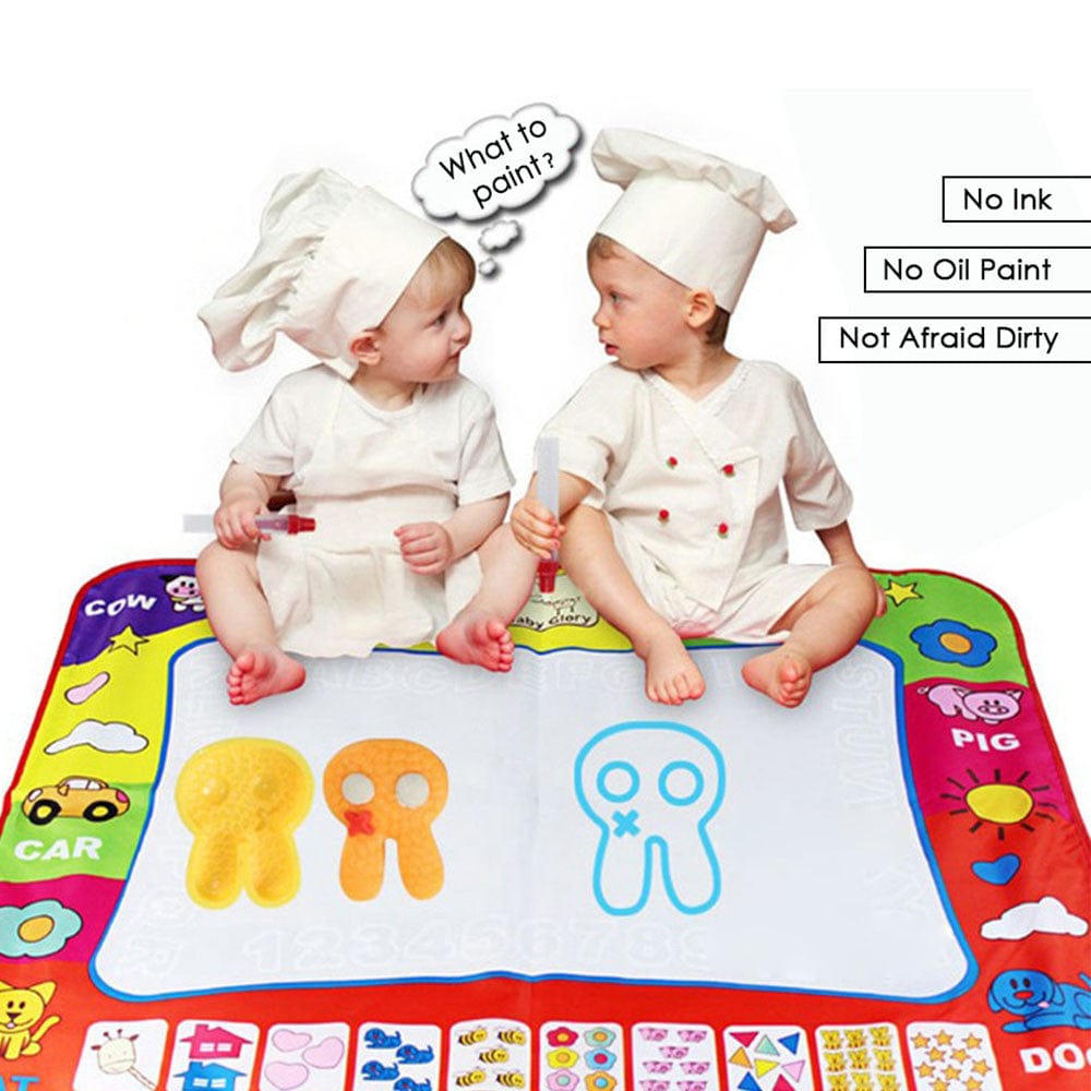 80 x 60cm Baby Kids Add Water with Magic Pen Doodle Painting Drawing Play Mat Toy - Smartx6