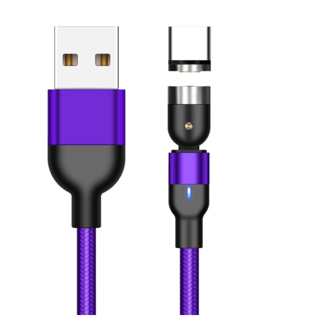 Essager magnetic USB cable | 540° rotating fast charger cable | Magnetic USB-C and Micro cable | Fast charging cable with swivel head | USB magnetic charger with rotation | 3-in-1 magnetic charging cable | Essager cable with USB-C & Micro tips | Rotating magnetic cable for phones