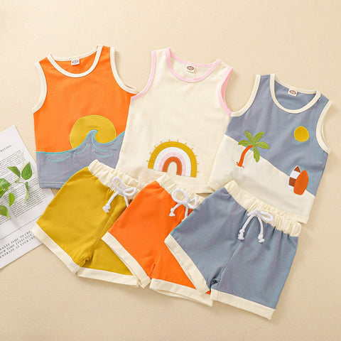Kids summer cartoon outfit | Cartoon print summer set for kids | Cute summer outfit with cartoon design | Toddler cartoon clothes for summer | Boys and girls cartoon summer wear | Lightweight cartoon outfit for kids | Fun cartoon summer clothing set | Kids cartoon t-shirt and shorts | Summer cartoon fashion for toddlers | Colorful cartoon outfit for children