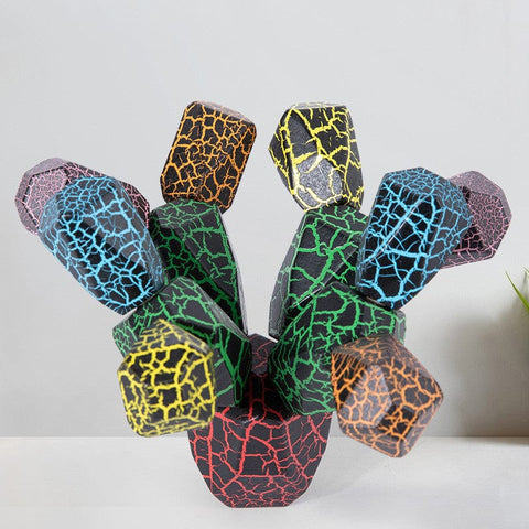 Kids Rainbow Assembling Cactus Wooden Stacker Building Blocks - Smartx6