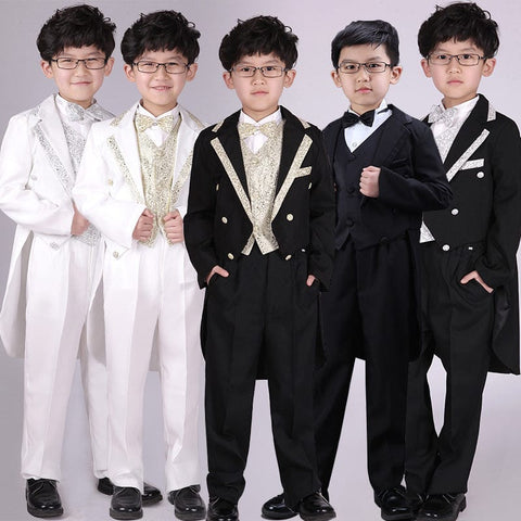 Children Swallowtail Dresses Of Bride Fellow Kids Boys School Uniform