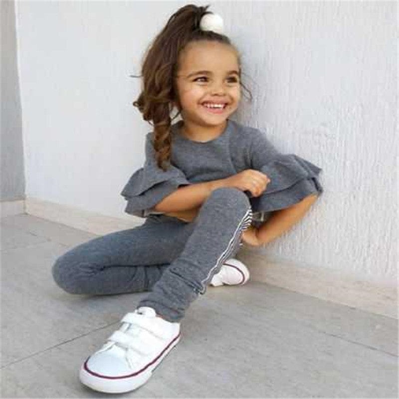 Autumn Kids Baby Girls t shirt Pants Outfits girl Clothes 2P - Smartx6