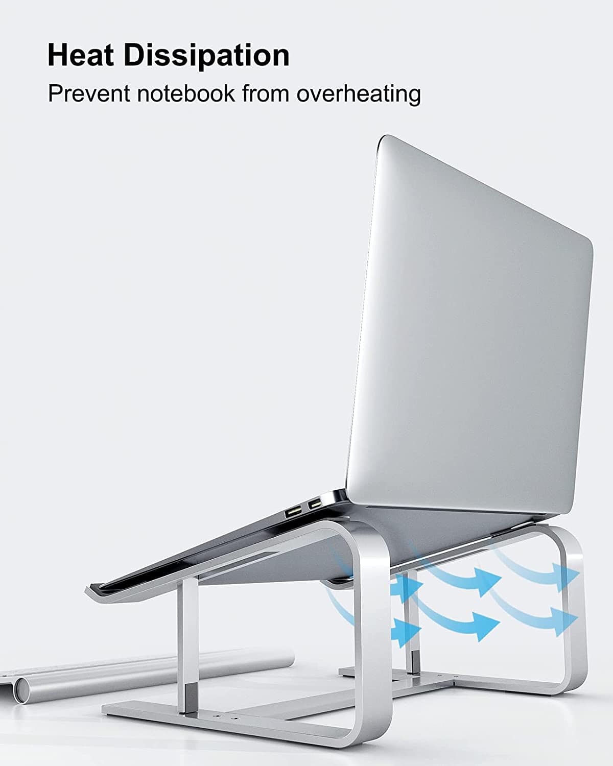 Adjustable laptop riser for desk | Aluminum laptop stand for home office | Work-from-home laptop holder | Ergonomic laptop riser stand | Sleek aluminum laptop stand | Foldable laptop riser for remote work | Portable laptop stand with tilt | Sturdy aluminum laptop riser | Adjustable height laptop holder | Minimalist laptop stand for home setup