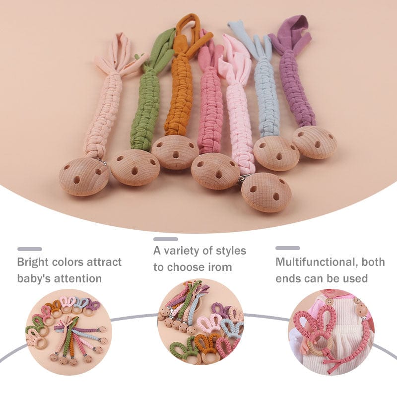 Wooden baby pacifier clip | Natural wood pacifier holder | Baby pacifier clip with wood beads | Eco-friendly pacifier clip | Wooden teether pacifier clip | Handmade wood pacifier chain | Organic wooden clip for pacifiers | Safe wood pacifier strap | Baby soother holder with wood clip