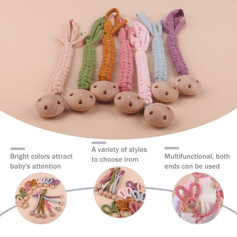 Wooden baby pacifier clip | Natural wood pacifier holder | Baby pacifier clip with wood beads | Eco-friendly pacifier clip | Wooden teether pacifier clip | Handmade wood pacifier chain | Organic wooden clip for pacifiers | Safe wood pacifier strap | Baby soother holder with wood clip