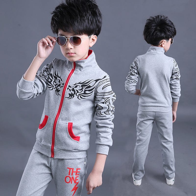 Sports suit children boy suit children clothes sweat shirt jacket - Smartx6