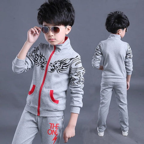 Sports suit children boy suit children clothes sweat shirt jacket - Smartx6