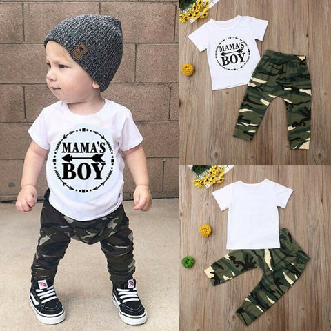 Summer  Boy Clothes Cotton T-Shirt Pants - Smartx6