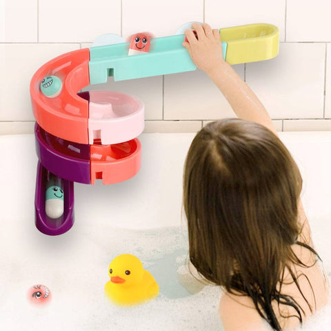 Kids Bath Toys Wall Suction Cup Marble Race Run TrackToy - Smartx6