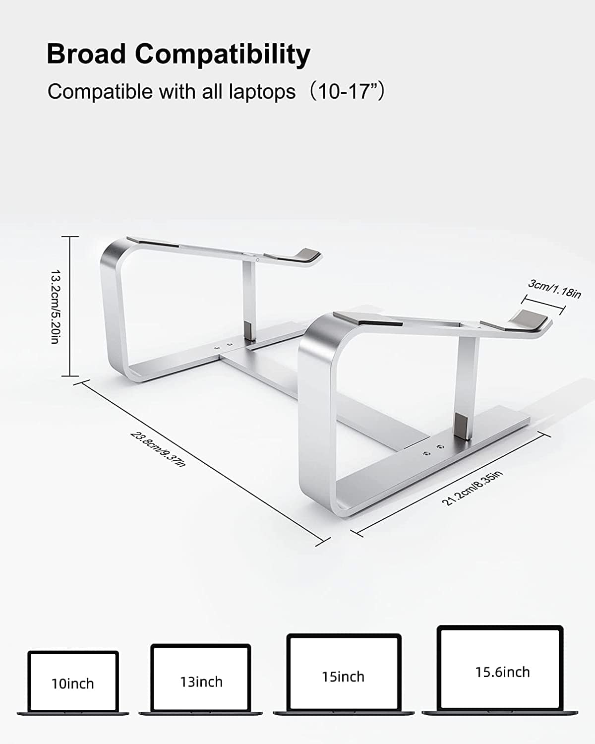 Adjustable laptop riser for desk | Aluminum laptop stand for home office | Work-from-home laptop holder | Ergonomic laptop riser stand | Sleek aluminum laptop stand | Foldable laptop riser for remote work | Portable laptop stand with tilt | Sturdy aluminum laptop riser | Adjustable height laptop holder | Minimalist laptop stand for home setup