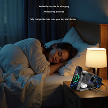 5-in-1 Multifunctional Wireless Charging Station With A Foldable Magnetic Holder For Your Desk - Smartx6