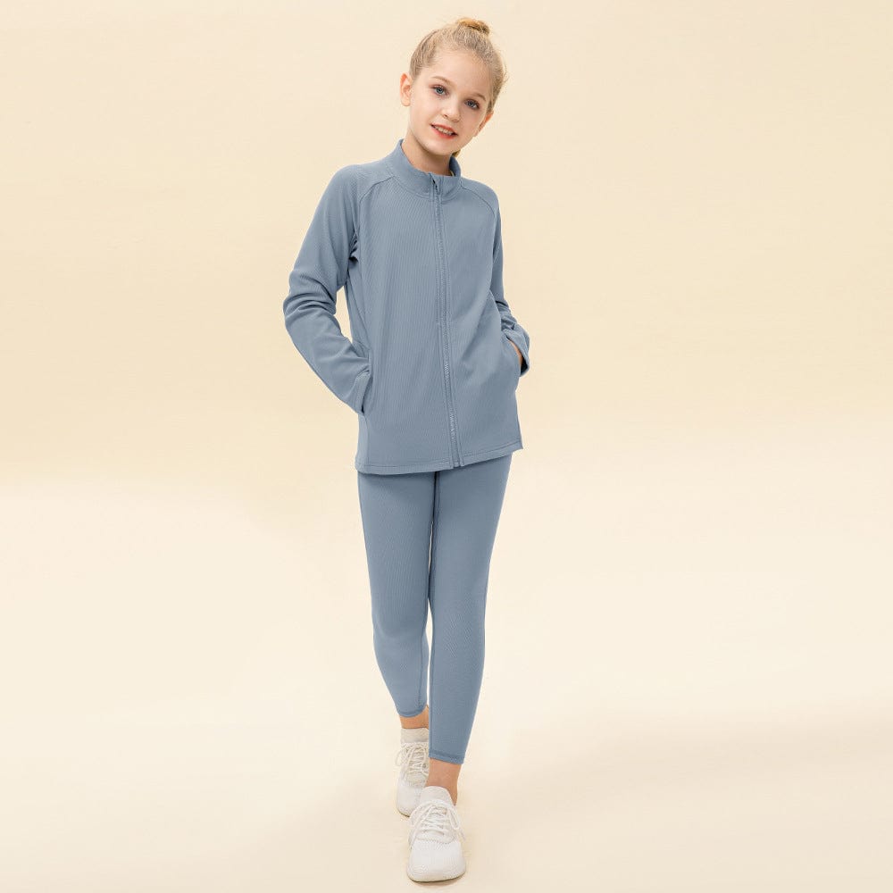 Kids' Warm Yoga Suit Zipper Running - Smartx6