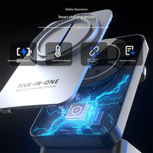 5-in-1 Multifunctional Wireless Charging Station With A Foldable Magnetic Holder For Your Desk - Smartx6
