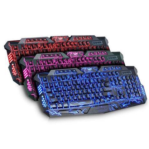 RGB luminescent keyboard | LED backlit gaming keyboard | Colorful RGB keyboard for gamers | Glowing RGB light-up keyboard | Rainbow LED keyboard for PC | RGB keyboard with dynamic lighting | Illuminated gaming keyboard RGB | Bright RGB mechanical-style keyboard | Wired RGB light keyboard