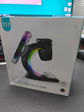 4 In 1 Magnetic Wireless Charger Fast Charging For Smart Phone Atmosphere Light Charging Station For Airpods Pro I-phone Watch