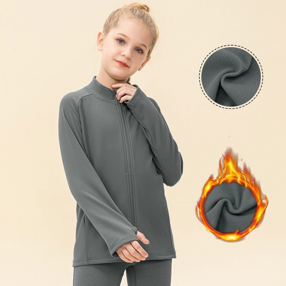 Kids' Warm Yoga Suit Zipper Running - Smartx6