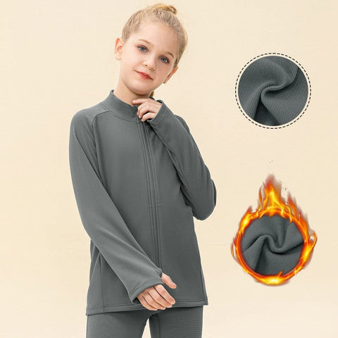 Kids' Warm Yoga Suit Zipper Running - Smartx6