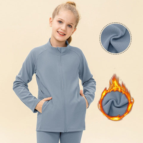 Kids' Warm Yoga Suit Zipper Running - Smartx6