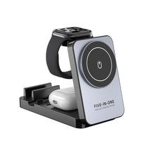 5-in-1 Multifunctional Wireless Charging Station With A Foldable Magnetic Holder For Your Desk - Smartx6