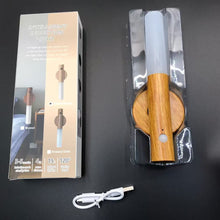 Auto LED USB Magnetic Wood Wireless Night Light Corridors Porch Lights PIR Motion Sensor Wall Light Cabinet Lamp